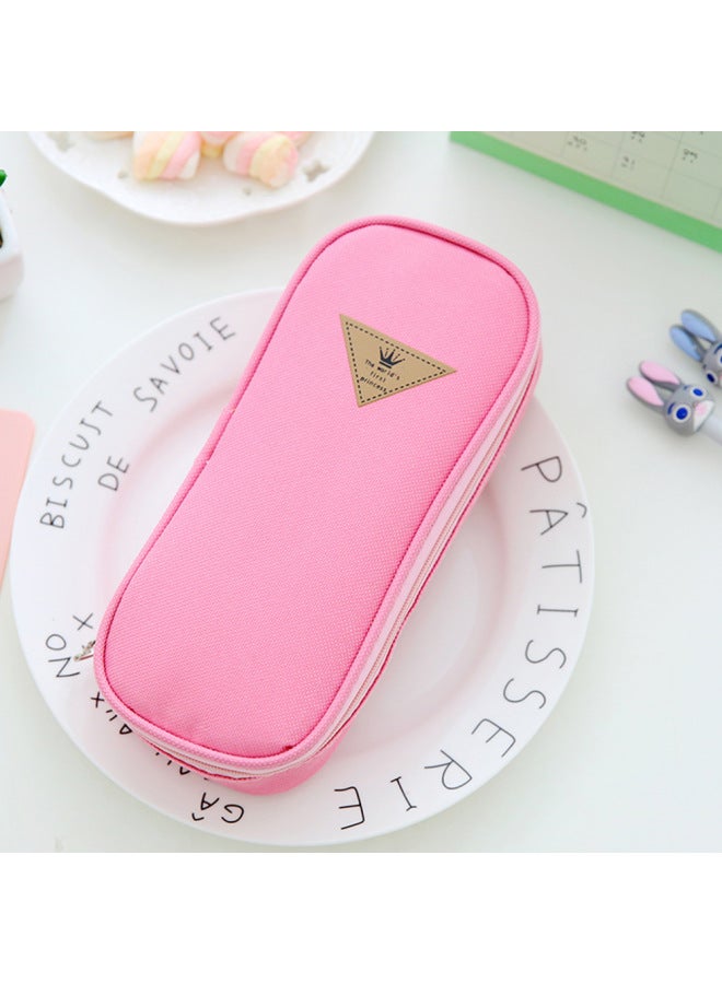 Creative Large-capacity Pencil Case, Multi-functional Simple Pen Slot, Flip-top Compartment, Stationery Box, Simple And Elegant, Printable Logo