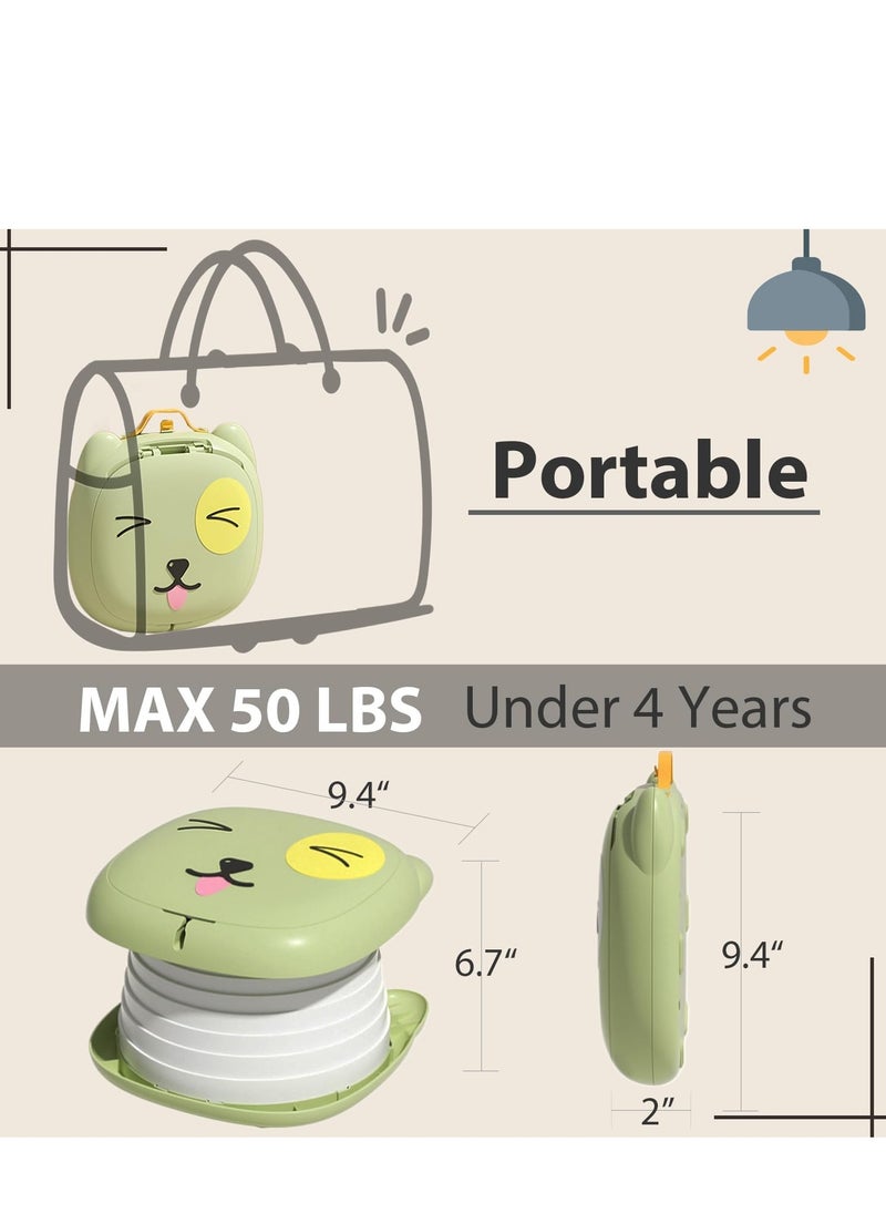 MIXDE Travel Potty for Toddler,Convenient Training Toilet for Baby,Folding Toilet for Car Camping Indoor Outdoor,Pottie for Kids,Training Toilet for Kids  - Image 2