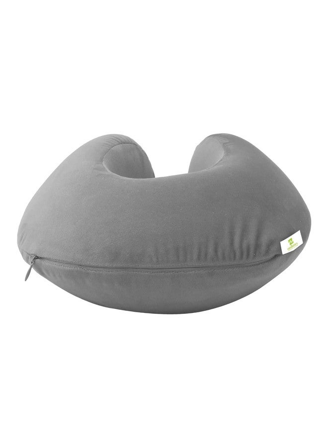 Cushows Neck Pillow Airplane Travel Pillow Head Rest Pillow Neck Travel Pillow Multipurpose U-Shaped Travel Pillow for Neck Support | Travel in Aeroplane | Car | Train | Bus for Men and Women (Grey) - Image 3