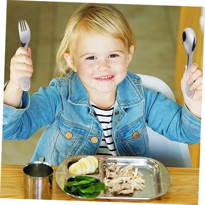 Stainless Steel Cartoon Kids Cutlery Set Fork Spoons for Dining and Parties - Image 4