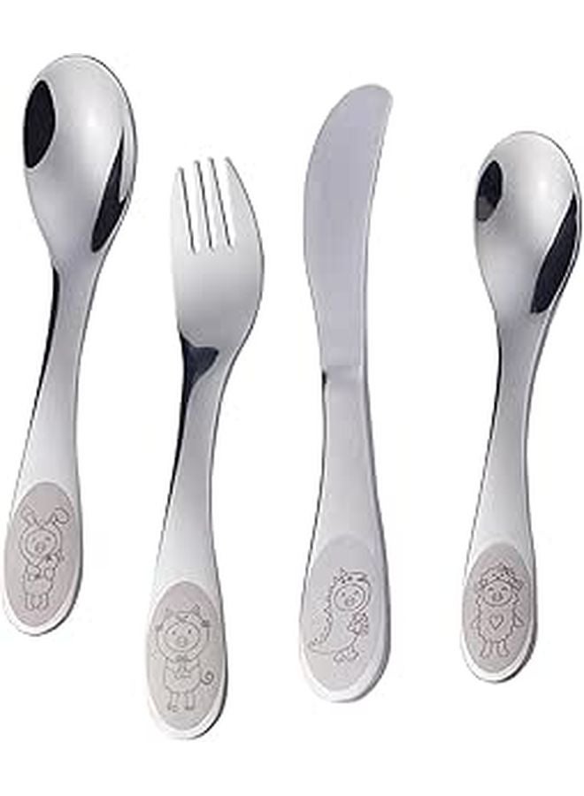 Stainless Steel Cartoon Kids Cutlery Set Fork Spoons for Dining and Parties - Image 1