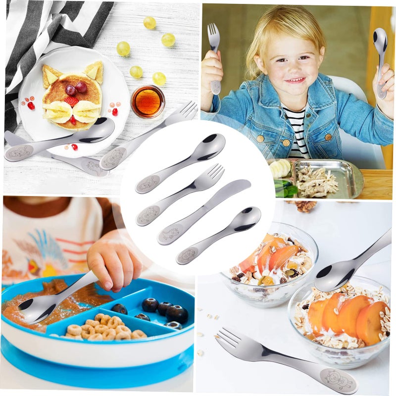 Stainless Steel Cartoon Kids Cutlery Set Fork Spoons for Dining and Parties - Image 3