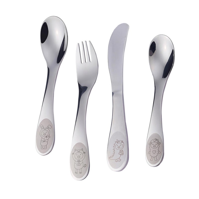 Stainless Steel Cartoon Kids Cutlery Set Fork Spoons for Dining and Parties - Image 2