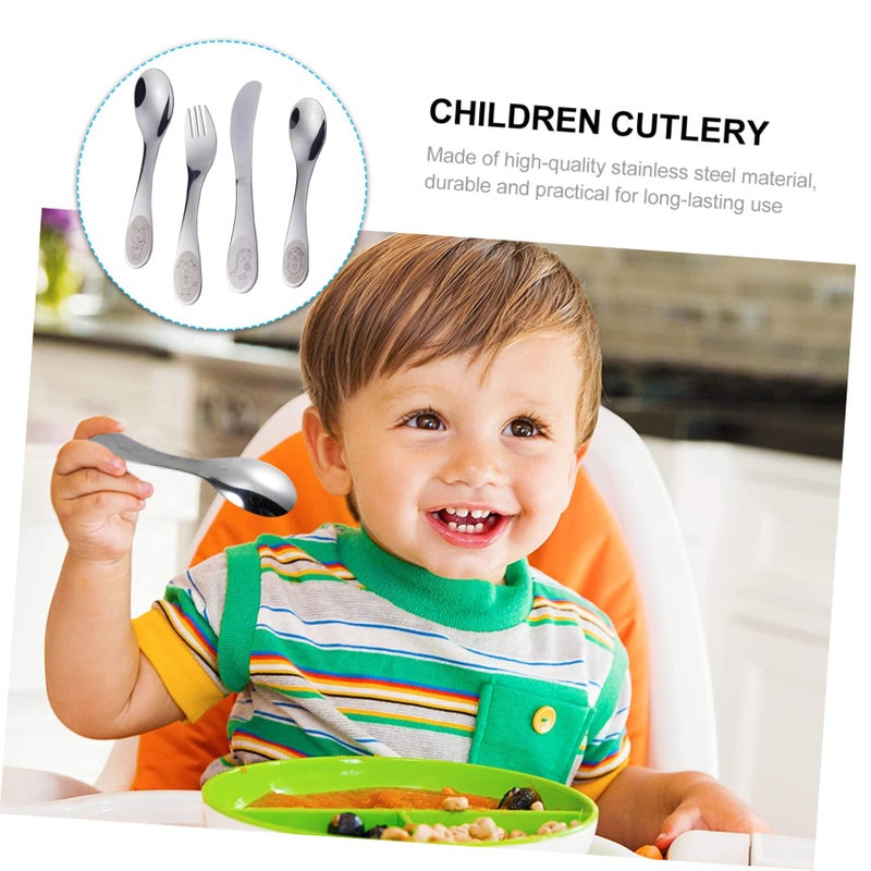 Stainless Steel Cartoon Kids Cutlery Set Fork Spoons for Dining and Parties - Image 5