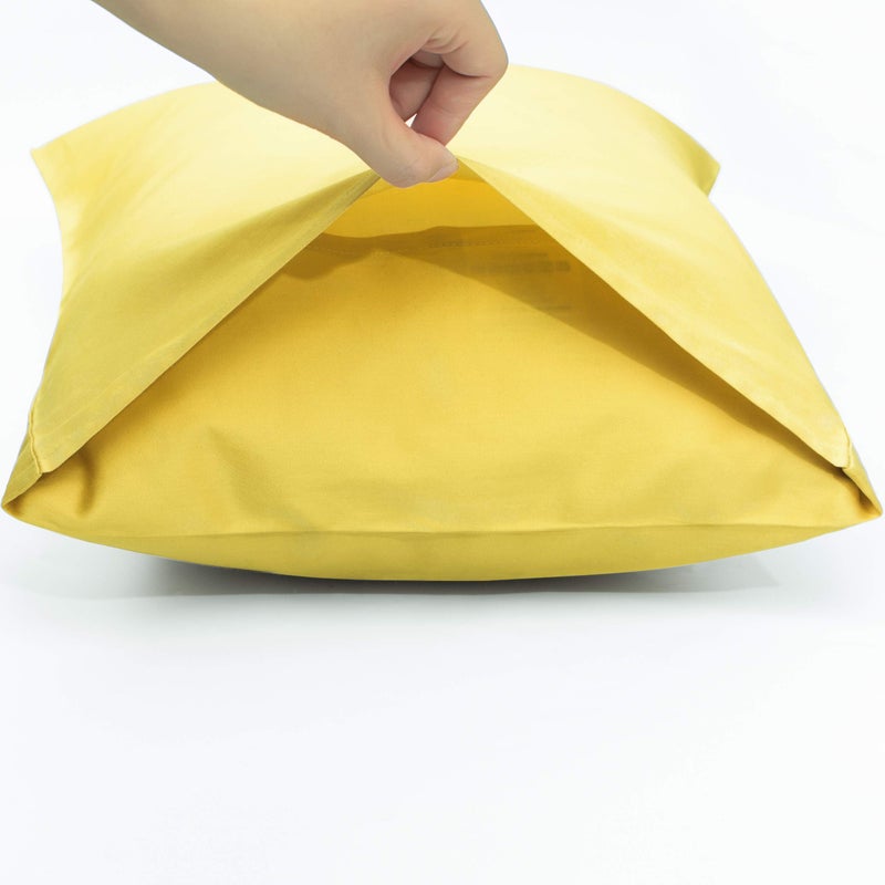 NTBAY Egyptian Cotton Queen Pillowcases - Set of 2  500 Thread Count Cotton Pillowcases - Soft and Breathable Envelope Closure Pillow Cases - 20x30 Pillow Covers for Bed  Mustard Yellow - Image 5