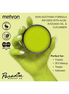 mehron Mehron Makeup Paradise Makeup AQ Pro Size | Stage & Screen, Face & Body Painting, Special FX, Beauty, Cosplay, and Halloween | Water Activated Face Paint & Body Paint 1.4 oz (40 g) (Lime)  - Image 2