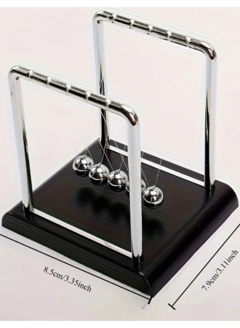 Loquat Newton’s fan . balance ball toy . stainless steel decor . office stress relief . kinetic desk toy . creative energy gift . home decoration . science lover gift . motion sculpture . modern desk acces - Image 3