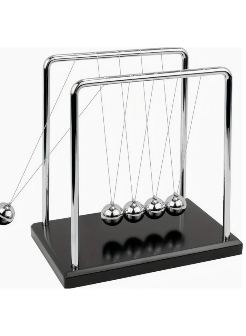 Loquat Newton’s fan . balance ball toy . stainless steel decor . office stress relief . kinetic desk toy . creative energy gift . home decoration . science lover gift . motion sculpture . modern desk acces - Image 2