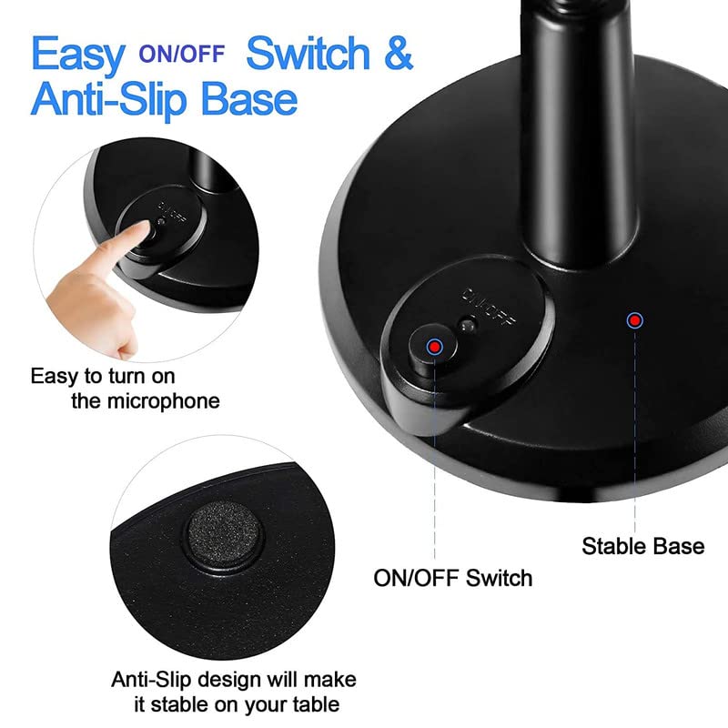 COOLCOLD USB Microphone – Plug & Play Noise Cancelling Mic for PC, Laptop & Mac – Professional Desktop Microphone for Gaming, Streaming, Podcasting, Video Calls – Compatible with Windows & MacOS - Image 4