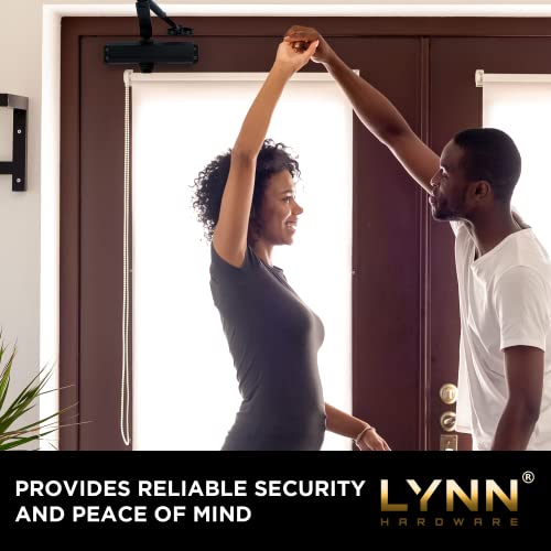 LYNN HARDWARE Medium Duty Automatic Door Closer (Matte Black) - Highly Durable Cast Aluminum, Commercial or Home Use, Adjustable Speed Controls, 3 Mounting Options, 3 Hour Fire Rated (DC6003 Model) - Image 4