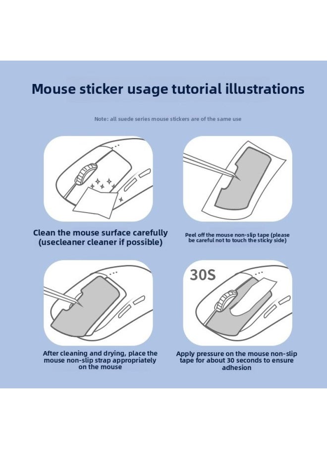 Generic - For Thundersnake Barcelis Snake V3Pro Mouse Sticker V3 Anti-slip Sticker Professional Edition Sticker Palm Sweat Sticker-color:[Half Pack] Gradient Color Printed Mouse Sticker - Image 1