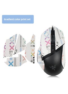 For Thundersnake Barcelis Snake V3Pro Mouse Sticker V3 Anti-slip Sticker Professional Edition Sticker Palm Sweat Sticker-color:[Half Pack] Gradient Color Printed Mouse Sticker