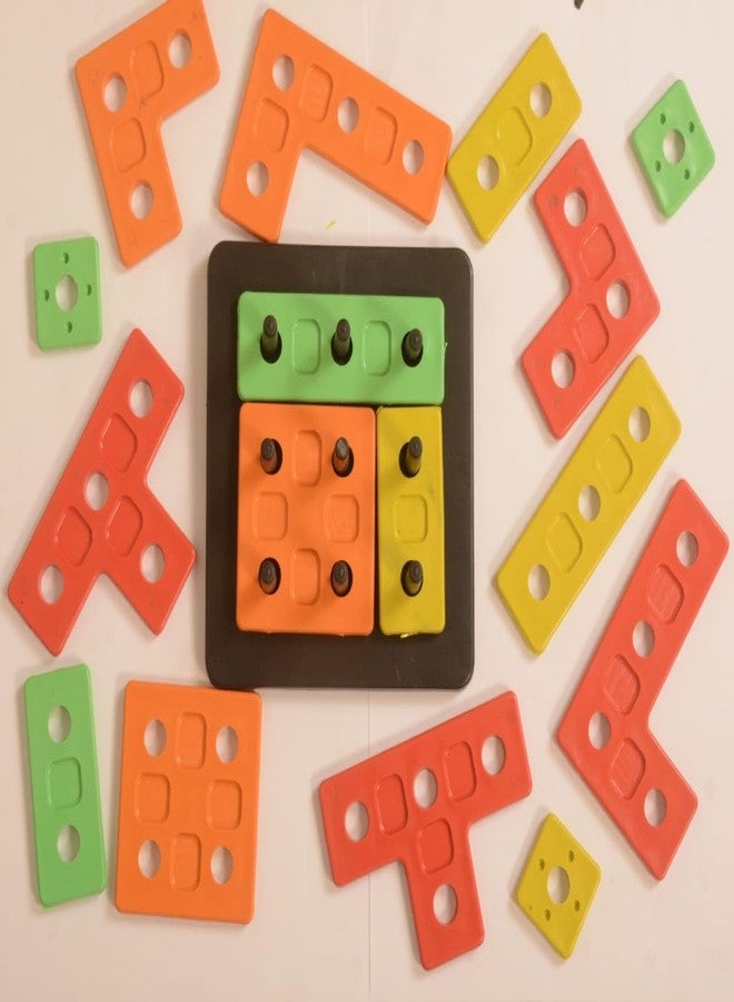 Wooden Memory Match Stick Chess Game – Colorful Matching Block Board Game for Kids | Early Educational Brain Training Toy | Fun Family Strategy Game for Boys & Girls Ages 3+ (educationl Game)