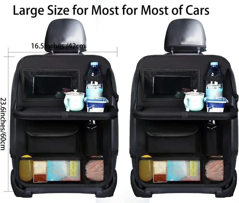 Primst Car Backseat Organizer with Foldable Table Tray - 2 Pack - Image 2