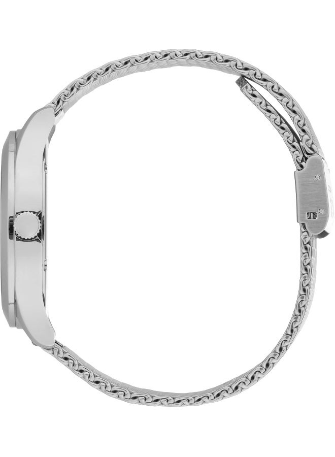 Ice Watch ساعة آيس ووتش - آيس ستيل سولار - ساعة رجالية بحزام معدني (متوسط)، مطلية بالفضة وسوداء، متوسط (43 مم) - Image 3