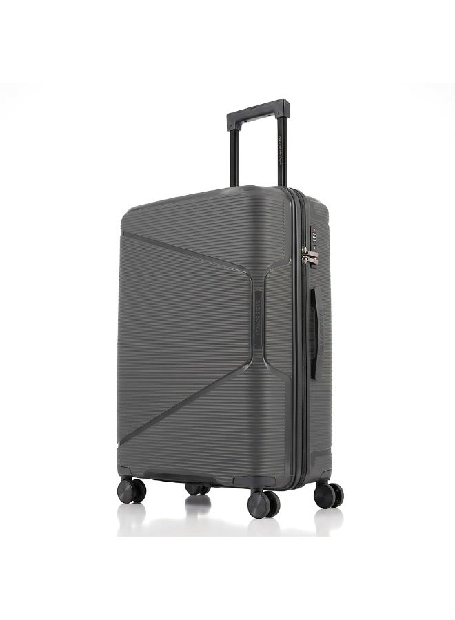 Eagle Express Cruiser Elite 28 Inch Large Luggage Dark Grey, PP Hard Shell Check-In Trolley Suitcase with Lightweight Travel Design, Durable Spinner Wheels, Secure Lock System and 2 Year Warranty - Image 1