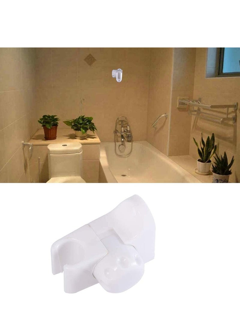 Barakah Shower Head Holder, Reusable Adjustable, Mount  Holder for Bathroom Accessories, Handset, Chrome Wall, Bracket(White One Piece) - Image 2