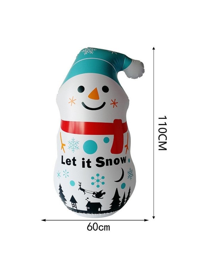 Loquat Tumbler White Ghost Party Santa Claus Decoration Snowman Model Inflatable Pumpkin Man Props-Color:Snowman Tumbler-Specifications:Pp Bag Packaging - Image 1