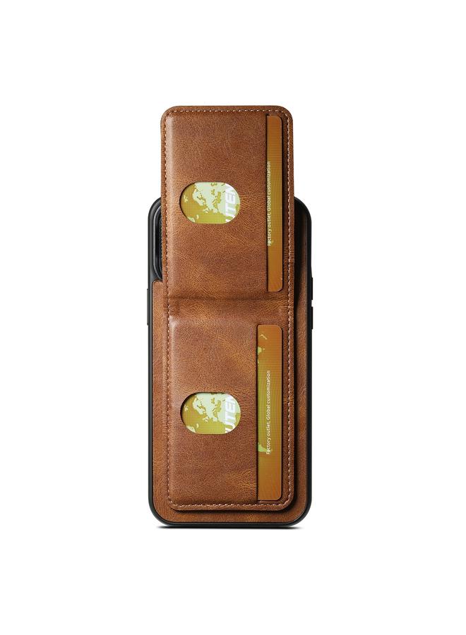 Suteni Case For iPhone 15 Plus H03 Oil Wax Leather Wallet Stand Back Phone Case - Image 5