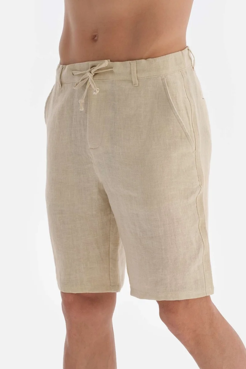 dagi Beige Linen Shorts
