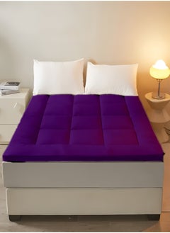 MAXQON Mattress Topper 6CM Thickness  Quilted Microfiber 600gsm, King/Queen/Double/Single Sizes, Color Purple  - Image 1