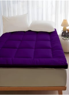 MAXQON Mattress Topper 6CM Thickness  Quilted Microfiber 600gsm, King/Queen/Double/Single Sizes, Color Purple  - Image 2