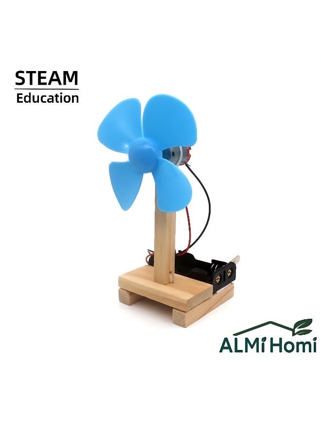 ALMiHomi DIY Electric Fan Science Project Kit for Students – Simple Electric Circuit with DC Motor | STEM Educational Toy for School Science Fair - Image 1