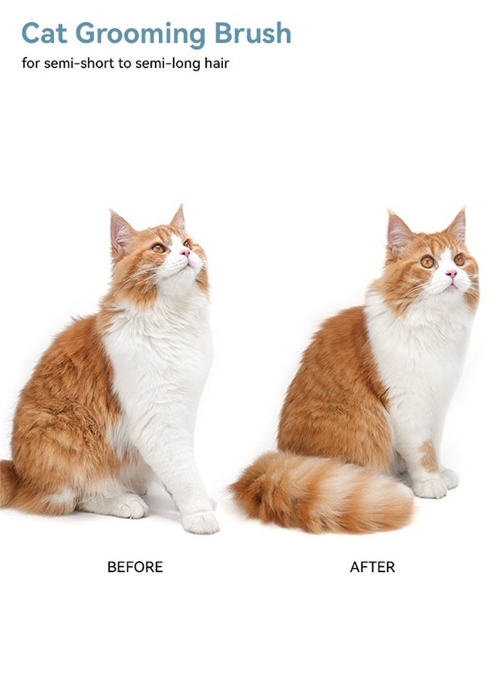 AUMUCA - aumuca Cat Brush Dog Brush for Shedding Grooming, Cat Brushes for Indoor Cats, Slicker Cat Fur Brush Dog Comb with Release Button, Dog Grooming Brush Pet Brush for Semi-Short to Semi-Long Hair, Green - Image 1