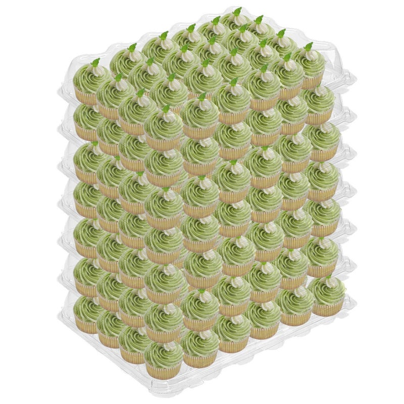 Hedume 7 Pack Cupcake Containers 24 Counts Stackable Plastic Cupcake Boxes with Detachable Lid Perfect for Cupcakes Muffin BPAfree