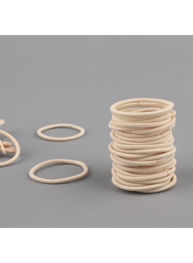 Joyeah 100pcs Baby Hair Ties Small Elastic Toddler Hair Ties Seamless Hair Bands Ponytail Holders for Kids Girls(2 mm x 2.5 cm,Beige Blonde) - Image 3