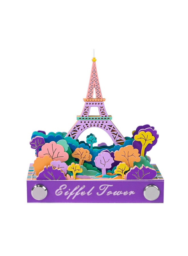 Eiffel Tower Paper Carving Model Cultural And Creative Gifts Customized Office Desktop Decoration Ornaments 3d Stereo Note Pad