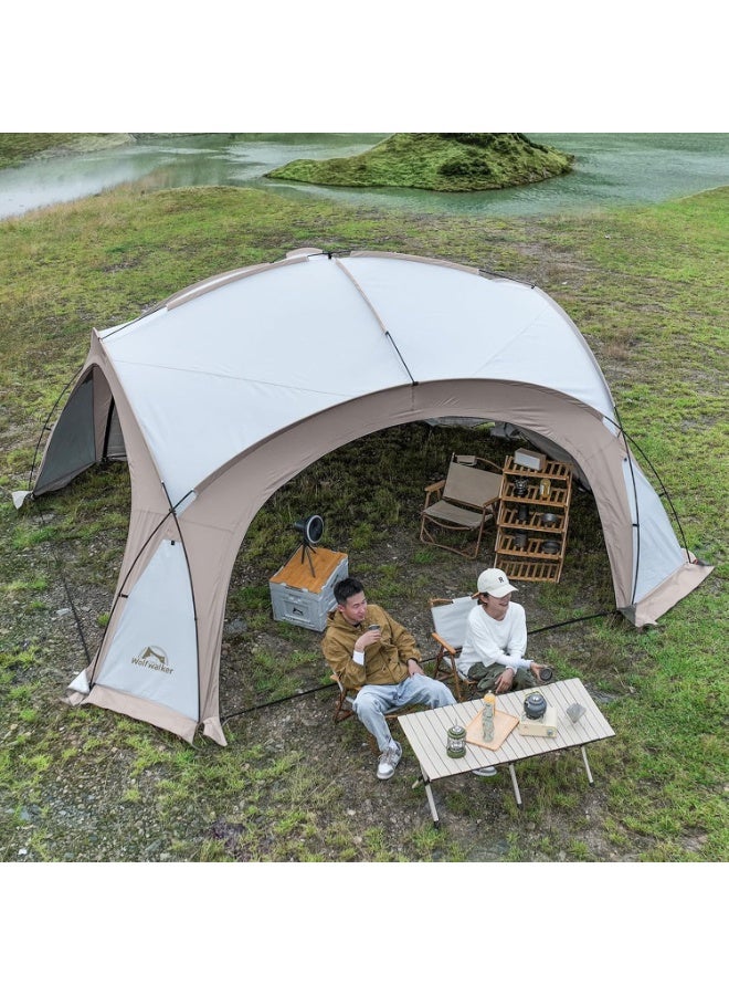 بلو فاير خيمة شمسية كبيرة للمخيمات 8-5 أشخاص، خيمة سريعة النصب مقاس 14x14 قدم مقاومة للماء والأشعة فوق البنفسجية مع 4 جدران شبكية للعائلة، الشاطئ، الحدائق، والفعاليات الخارجية (تثبيت في 5 دقائق) - Image 1