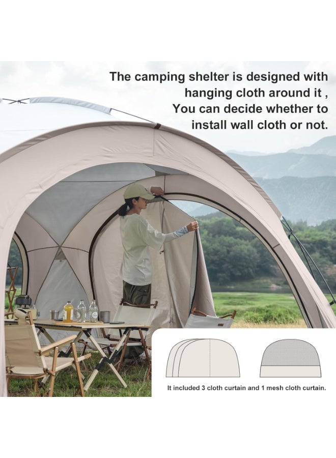 بلو فاير خيمة شمسية كبيرة للمخيمات 8-5 أشخاص، خيمة سريعة النصب مقاس 14x14 قدم مقاومة للماء والأشعة فوق البنفسجية مع 4 جدران شبكية للعائلة، الشاطئ، الحدائق، والفعاليات الخارجية (تثبيت في 5 دقائق) - Image 5