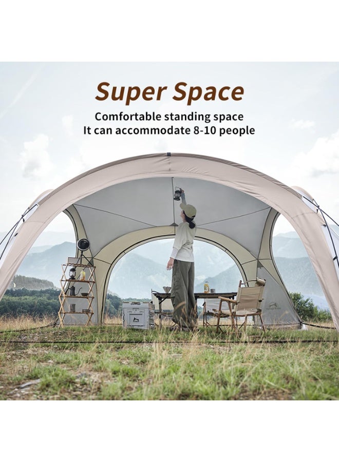 بلو فاير خيمة شمسية كبيرة للمخيمات 8-5 أشخاص، خيمة سريعة النصب مقاس 14x14 قدم مقاومة للماء والأشعة فوق البنفسجية مع 4 جدران شبكية للعائلة، الشاطئ، الحدائق، والفعاليات الخارجية (تثبيت في 5 دقائق) - Image 4