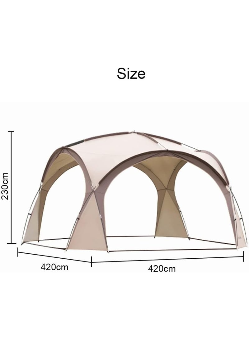 بلو فاير خيمة شمسية كبيرة للمخيمات 8-5 أشخاص، خيمة سريعة النصب مقاس 14x14 قدم مقاومة للماء والأشعة فوق البنفسجية مع 4 جدران شبكية للعائلة، الشاطئ، الحدائق، والفعاليات الخارجية (تثبيت في 5 دقائق) - Image 3