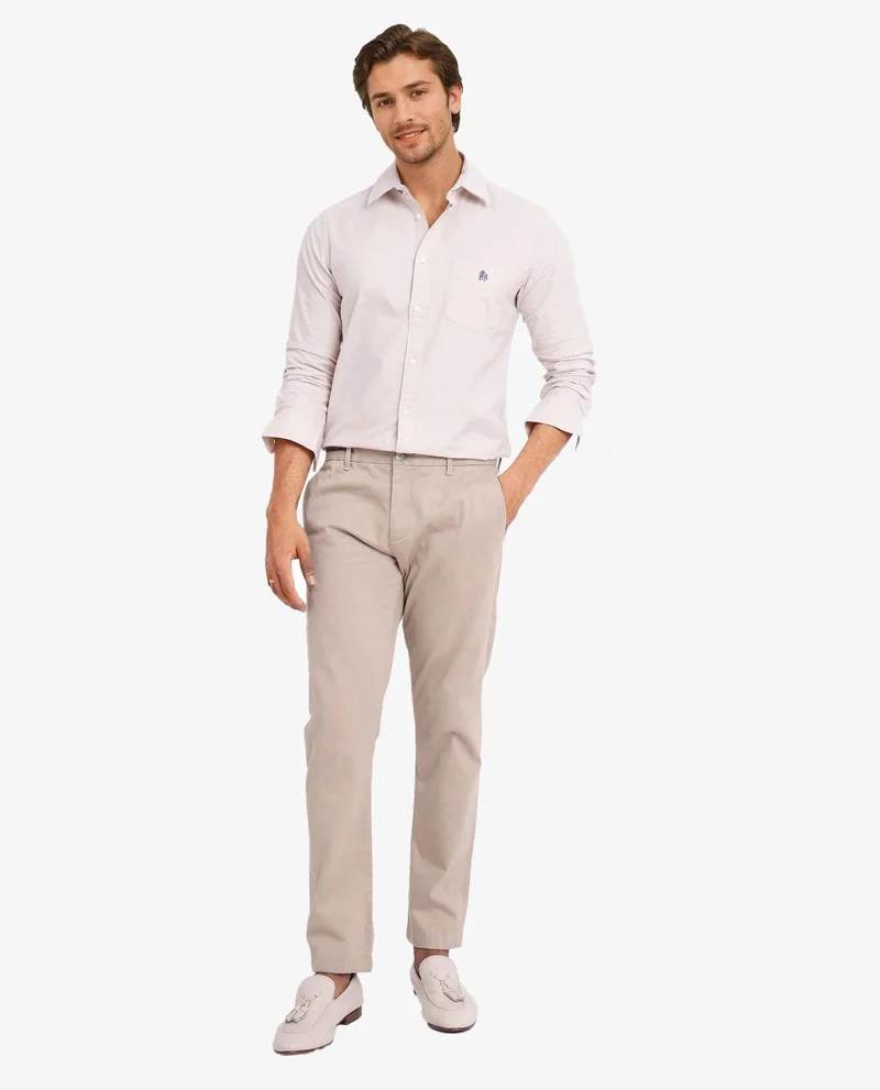 Rare Rabbit Men's Plain Formal Shirt With Embroidered Logo