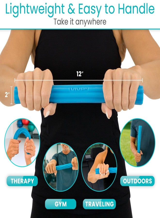Vive Flex Therapy Bars (3 Pack) - Twist Resistance Hand Grip Strength Trainer for Injury Recovery, Tennis Elbow, Golfers, Tendonitis Pain - Weighted Strengthening Multi Pack - Image 3