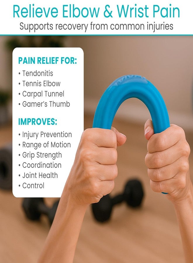 Vive Flex Therapy Bars (3 Pack) - Twist Resistance Hand Grip Strength Trainer for Injury Recovery, Tennis Elbow, Golfers, Tendonitis Pain - Weighted Strengthening Multi Pack - Image 5