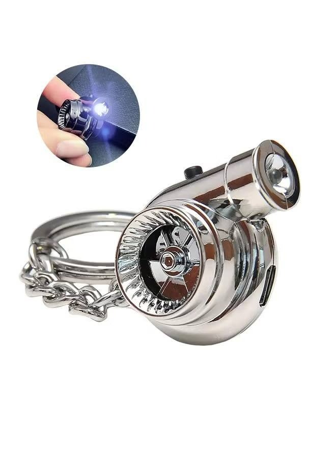 Car Electronic Keychain with Sounds LED Light, Stylish Car Flashlight Turbo Keychain, DIY Rotating Key Holder, Car Decorations Perfect Gifts - Image 3