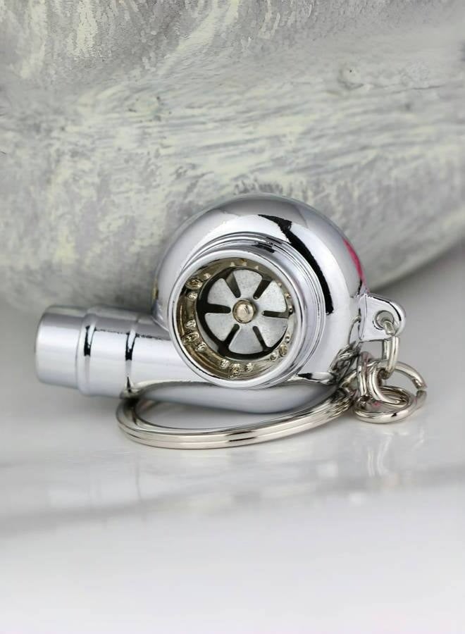 Car Electronic Keychain with Sounds LED Light, Stylish Car Flashlight Turbo Keychain, DIY Rotating Key Holder, Car Decorations Perfect Gifts - Image 1