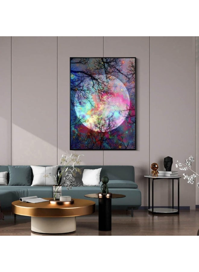 5D Diamond Painting Art Kits, for Adults Kids Beginner, Moon Night Picture Arts Craft Paint, Moon Diamond with Full Round Drill, for Gift Home Wall Art Decor 11.8x15.75 inch (YH6117) - Image 2