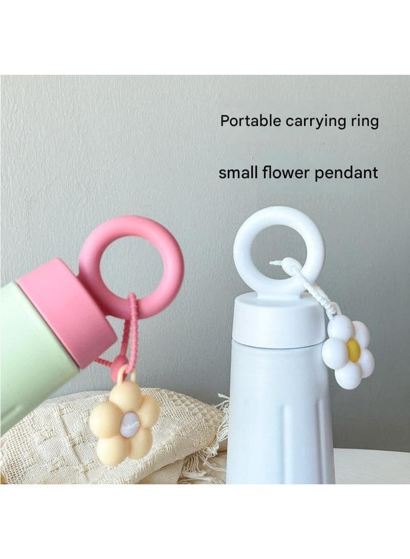 مج حراري ستانلس ستيل للسفر بمقبض مريح - كوب حافظ للحرارة والبرودة بجدار مزدوج - غطاء محكم الغلق مانع للتسرب - لون أبيض ناصع وأنيق. - Image 3