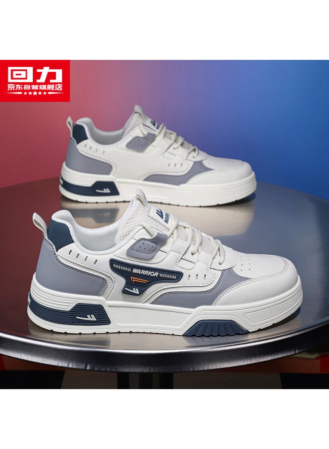 Warrior Official Men's Canvas Shoes Men's Autumn New Trendy Casual Sports Shoes Men Beige Blue Size 41