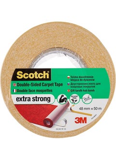 Scotch  Scotch Skirting-Board Double-sided Carpet Tape 48mm x 50m, 1 unit/pack | Transparent color | Extra Strong | Holds rugs and carpets | Variety of Floors  - Image 1