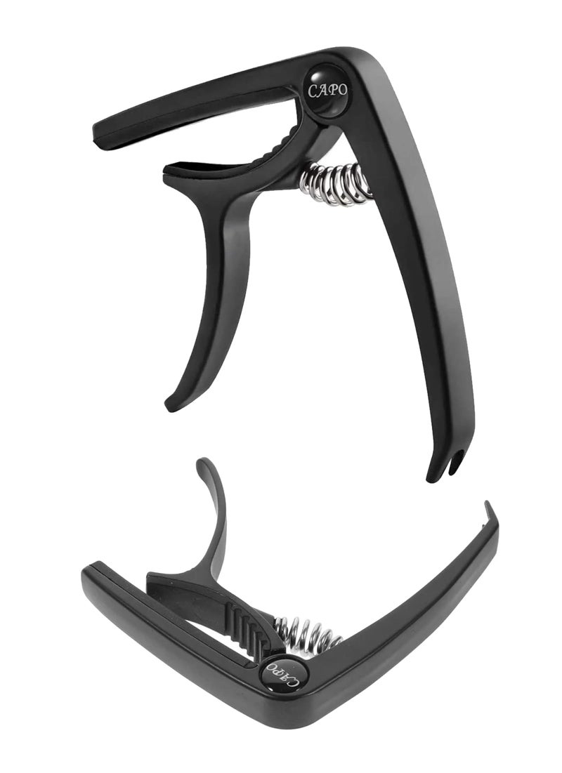 Mozart Guitar Capo with Bridge Pin Remover – Durable Black Guitar Capo for Acoustic, Electric & Classical Guitars, Easy to Use for Beginners, Students & Professionals - Image 2