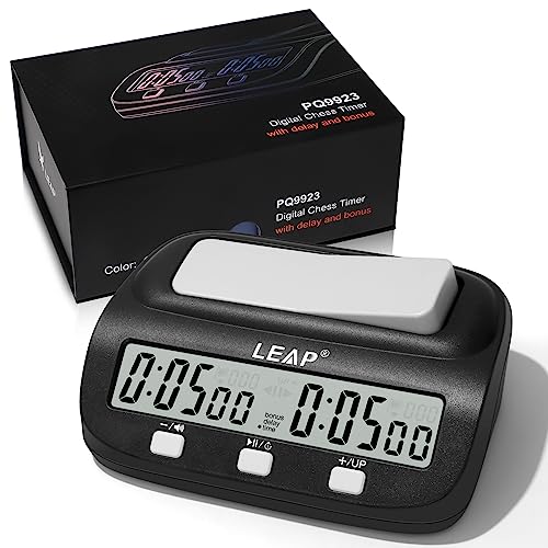 LEAP Chess Clock Digital Chess Timer Professional Chess Clock Timer with Time Bonus and Delay Features Great for Chess IGo Upgraded Model - Image 1