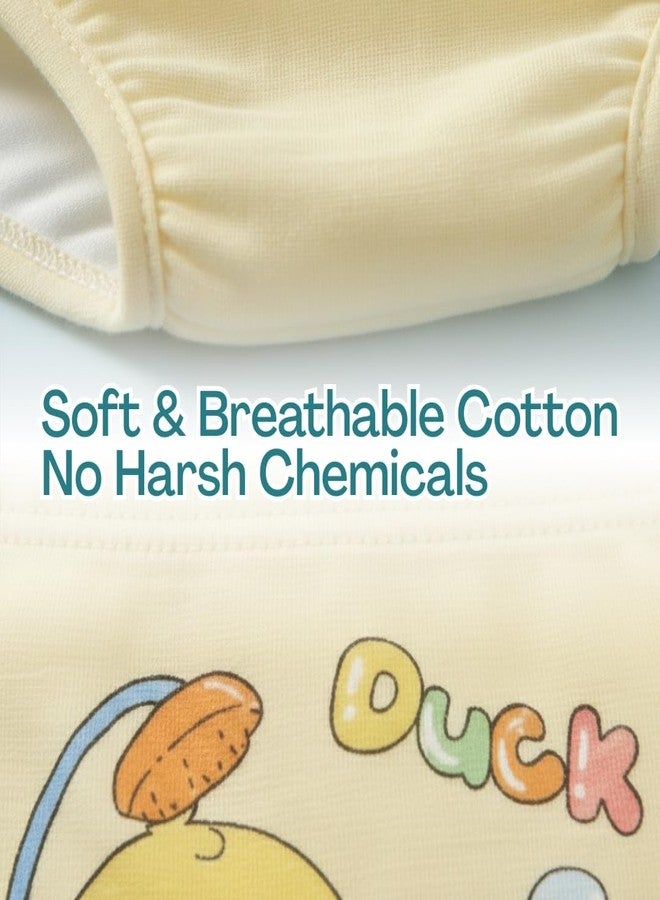 أو بيبي سراويل تدريب الأطفال القابلة لإعادة الاستخدام من قماش الموسلين من أوبابي - سراويل تدريب ناعمة للأطفال الصغار مصنوعة من قطن الموسلين - تصميم يسمح بمرور الهواء وعالي الامتصاص (مقاسات: 6 أشهر، 12 شهرًا، 10 بوصات) لون أبيض كريمي - Image 3