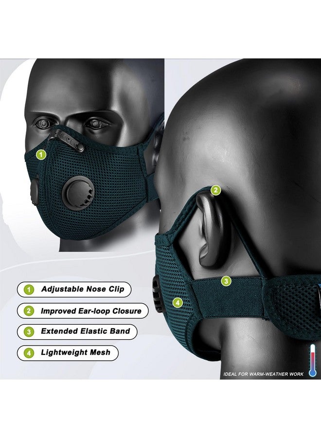 BASE CAMP Upgrade M Plus Dust Mask, Reusable Respirator with 99.9% Effective Carbon Filters for Woodworking, Breathable Face mask Against Dust for Construction, Landscaping, Sanding, Painting - Image 3