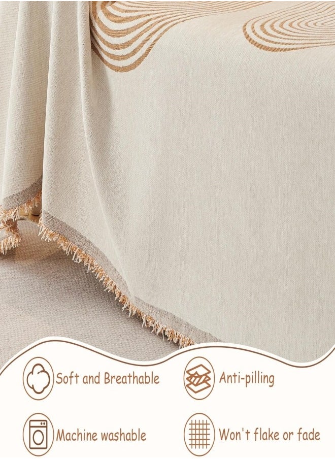 VarietyVoyageD Double Sided Chenille Sofa Cover, Stylish Sofa Cover, Chenille Furniture Sofa Cover Towel, Four Seasons Chenille Sofa Cover Available Both Sides 180*130  - Image 5