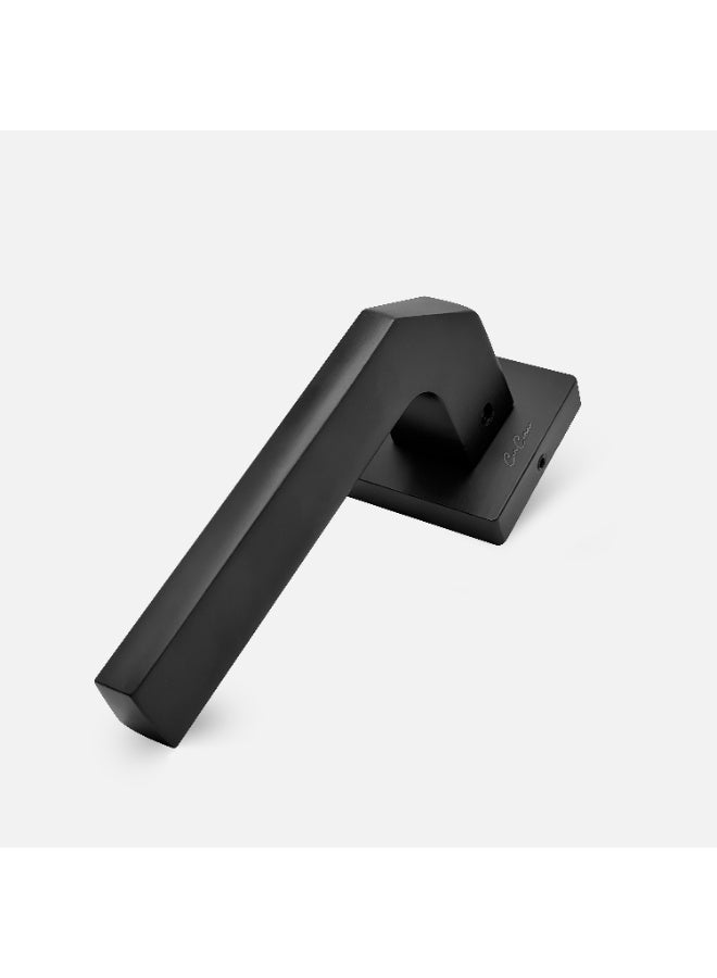 CINCINNO Geminus Premium Zinc Door Lock Set – Complete Door Handle Kit with Lock Body, Cylinder, Hinges, Escutcheon, Striker Plate, Keys – Secure & Stylish for Home and Office Doors (Matt Black) - Image 2